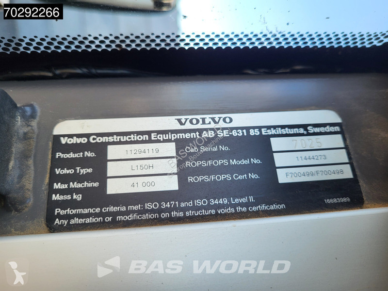 Nakladač Volvo L150 H QUICK COUPLER - GERMAN...