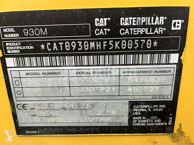 Pala cargadora Caterpillar 930M High Lift