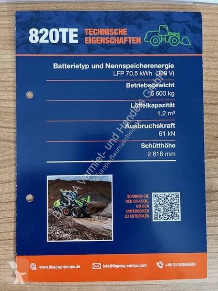 Shovel LiuGong 820 TE vollelektrisch, MIETE /...