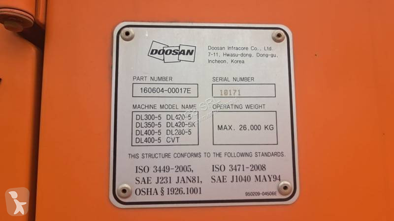 Shovel Doosan DL280-5