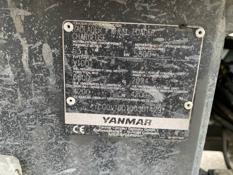 مُحمّلة Yanmar V 100 / Certificat CE endommagée