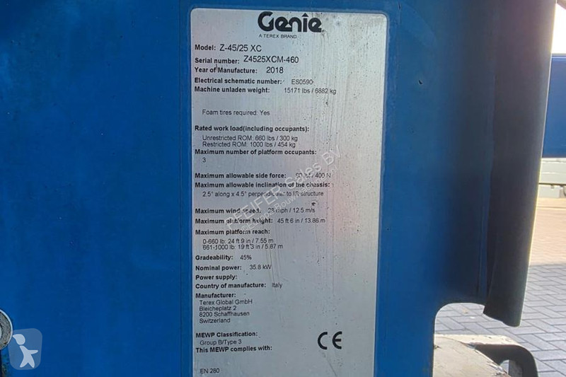 Vysokozdvižná plošina Genie Z45/25 XC Diesel,...