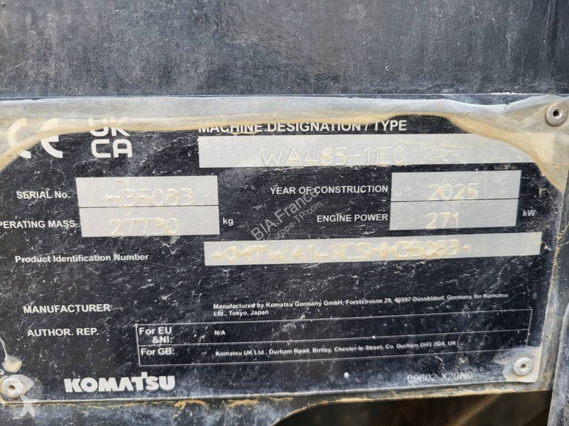 Chargeuse Komatsu WA485-11E0
