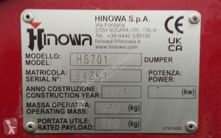 Shovel Hinowa mini dumper chargeuse diesel sur...