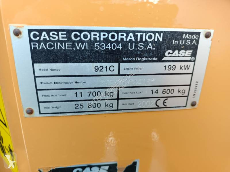 Pá carregadora Case 921C