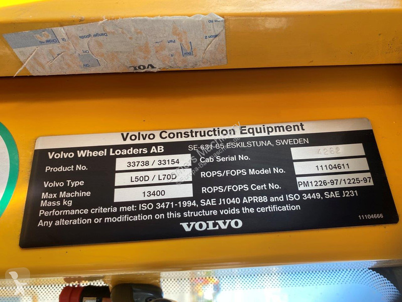 Shovel Volvo L70 NVT