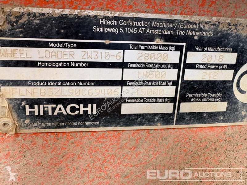 Pala cargadora Hitachi 6