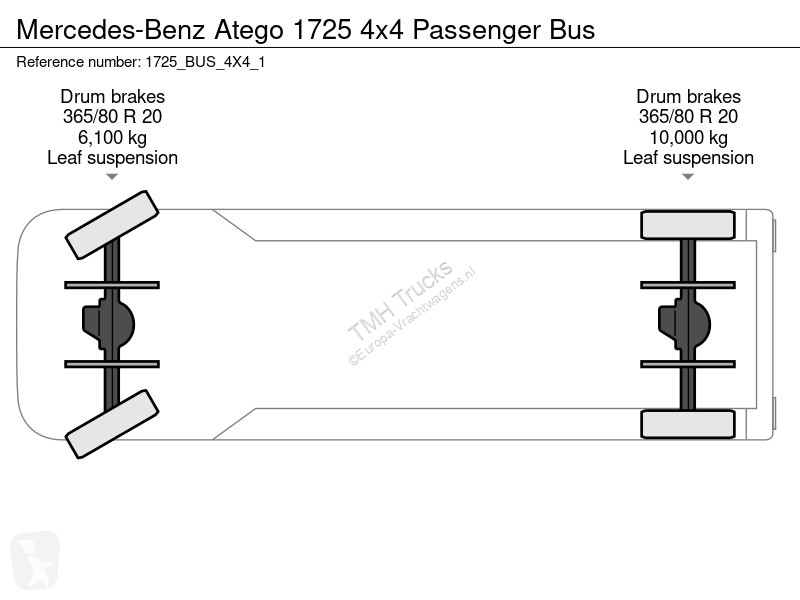 Touringcar Mercedes 1725 4x4 Passenger Bus