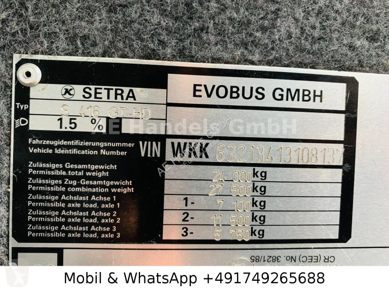 Autobus Setra S416 GTHD Euro5...
