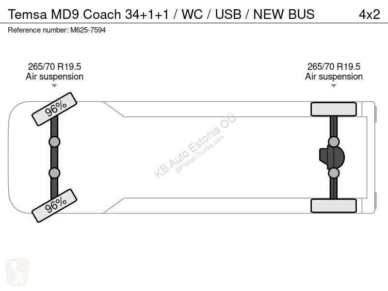 Távolsági autóbusz Temsa MD9 Coach 34+1+1 / WC...