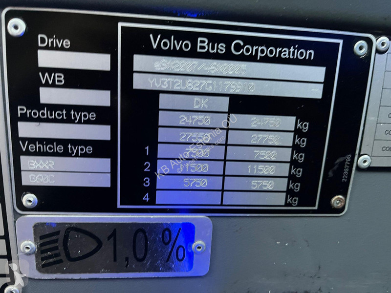 Autobus Volvo B11R 9900 6x2*4 58 SEATS / AC /...