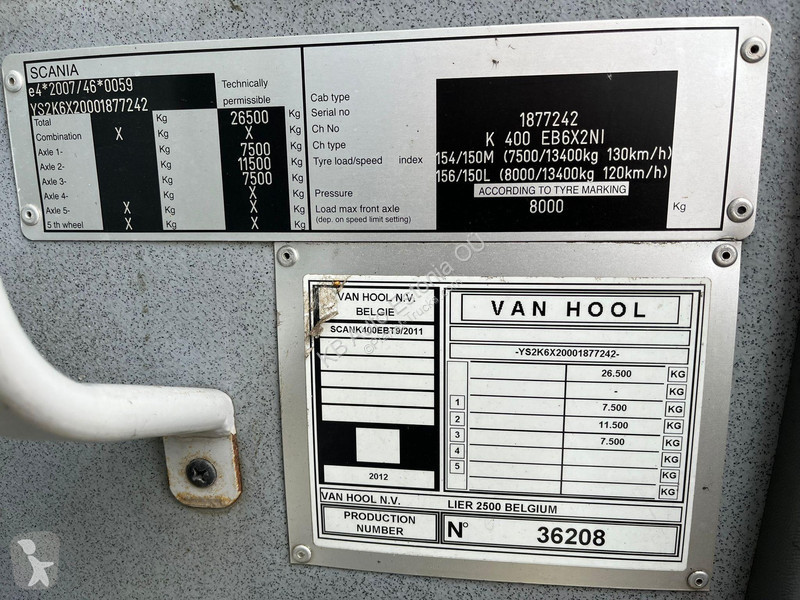 Autokar Van Hool Scania K 400 T 9 6x2*4 WC / AC...