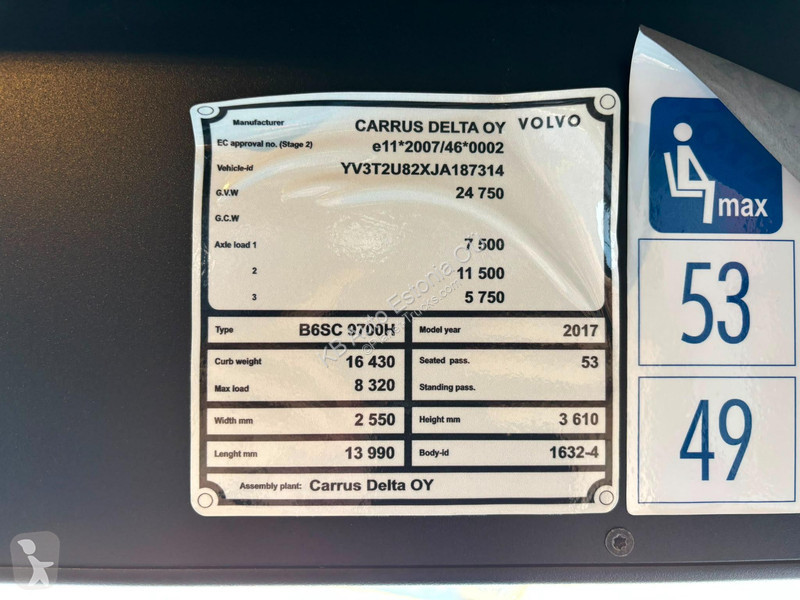 Autocar Volvo B11R H 6x2*4 53+1 SEATS / AC /...