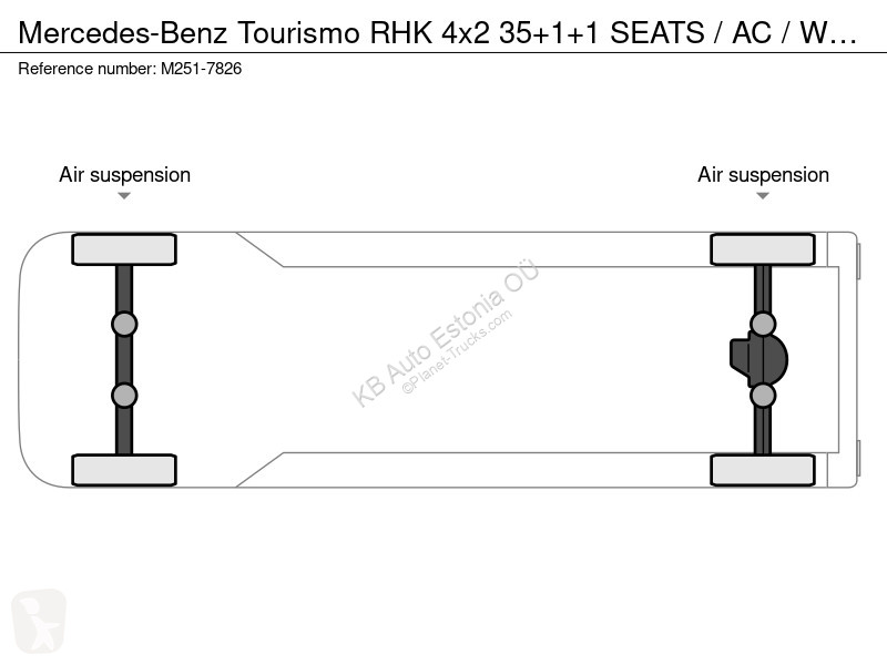 Rutebil Mercedes RHK 4x2 35+1+1 SEATS / AC / WC...