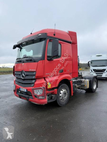 Jouet Mécanique Goso - Tracteur Mercedes Benz L4500 + 2 Remorques - Tôle 1/43