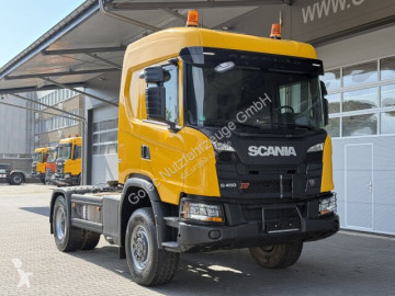 Влекач Scania L G 450 XT 4x4 Euro 6 SZM Kipphydraulik Blatt /Luft