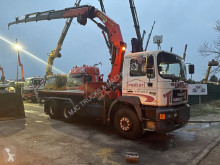 MAN flatbed truck 33.403 + CRANE PALFINGER PK 23080 - 4x + RADIO