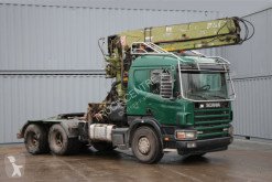 Traktor Scania P 124, 6x4, CRANE/KRAN, RETARDER begagnad