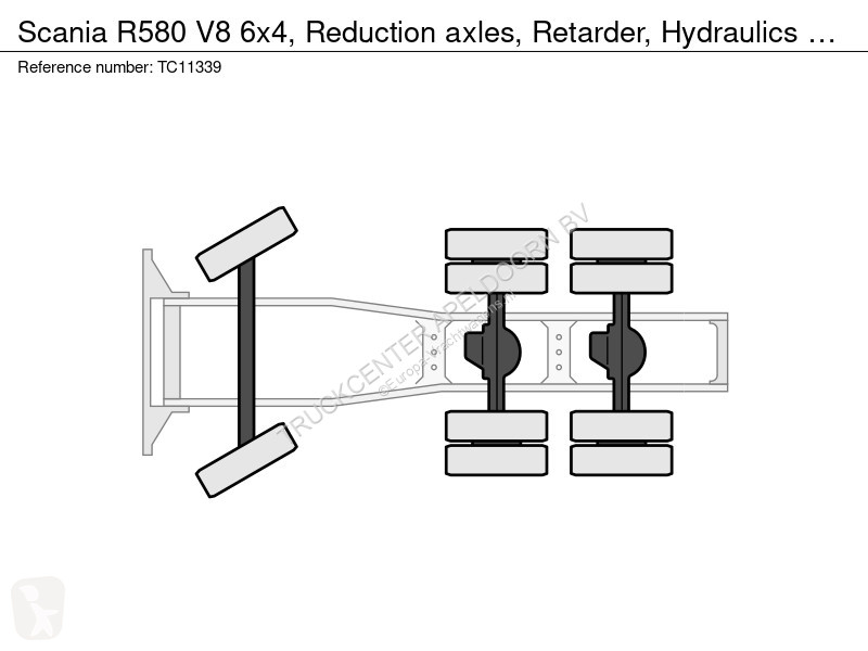 جرار Scania 580 V8 6x4, eduction axles,...