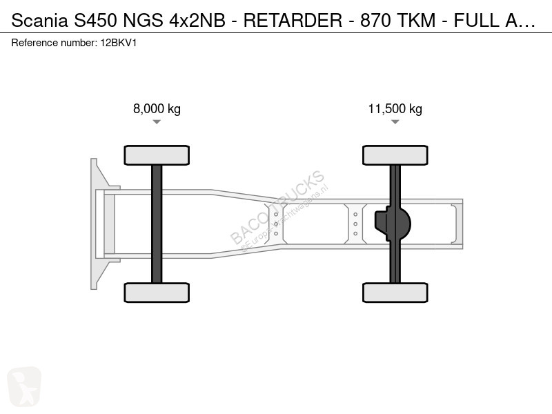 Nyergesvontató Scania S450 NGS 4x2NB - RETARDER...