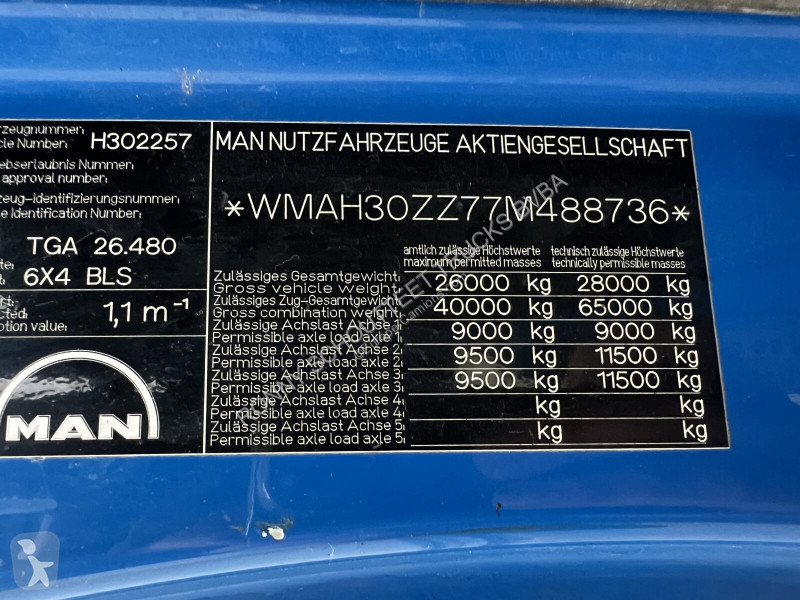 شاحنة MAN TGA 26.480 6x4 BL TGA 26.480 6x4 BL,...