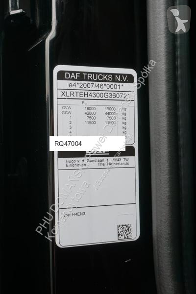 Tahač DAF 106 / 480 / EURO 6 / ACC / MEGA / I –...