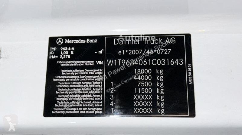 Тягач DAF ACTROS / 1851 / E 6 / MP 5 / ACC /...