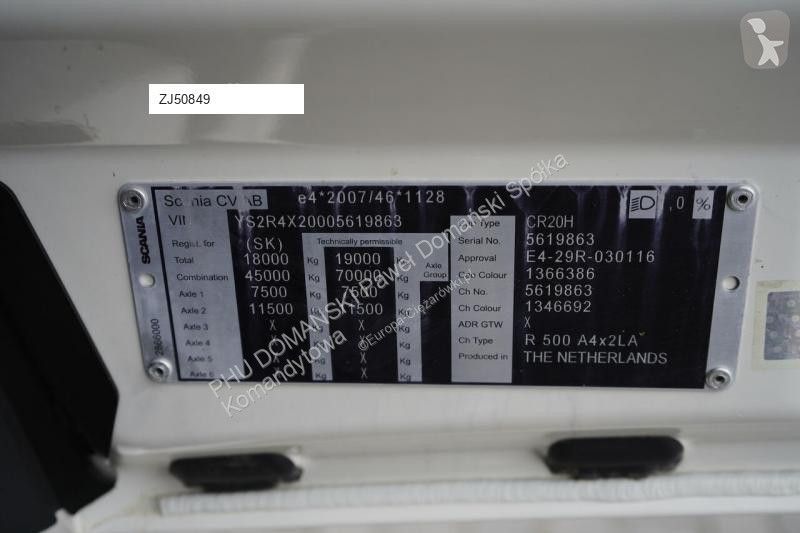Влекач Scania R 500 / EURO 6 / ACC / RETARDER /...