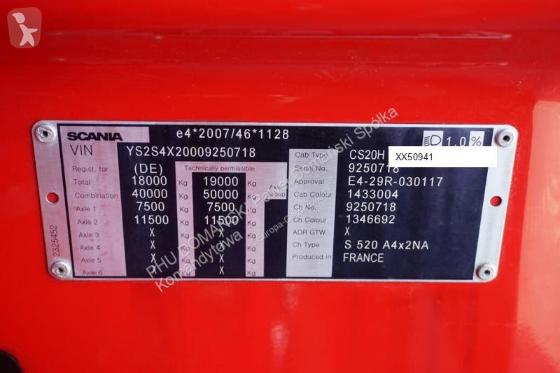 جرار Scania / S 520 / V 8 / EURO 6 / ACC /...