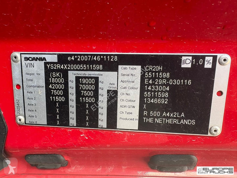 جرار Scania 500 Steel/Air - etarder - 2 Tanks