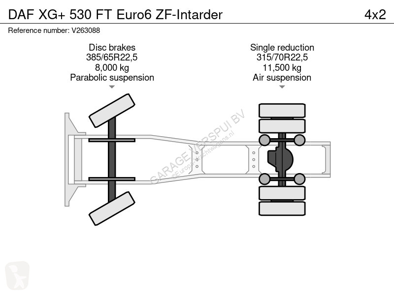 جرار DAF + 530 FT Euro6 ZF-Intarder
