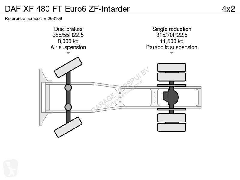 جرار DAF XF  FT Euro6 ZF-Intarder