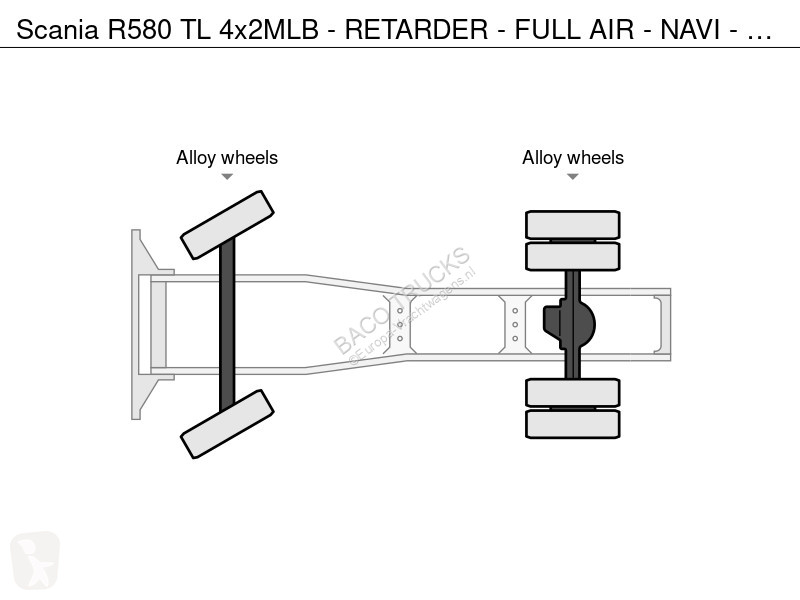 جرار Scania R580 T 4x2MB - RETARDER - FU AIR -...