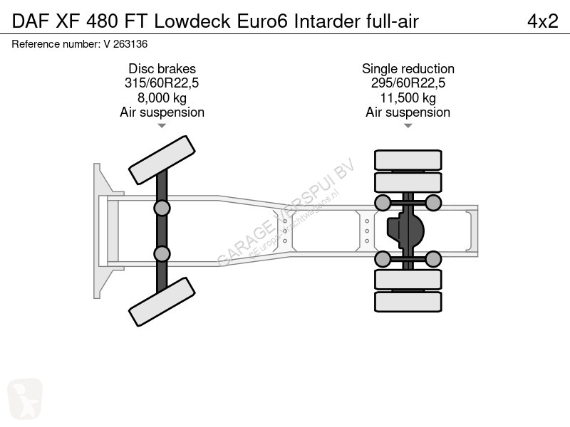 Tahač DAF 480 FT Lowdeck Euro6 Intarder full-air