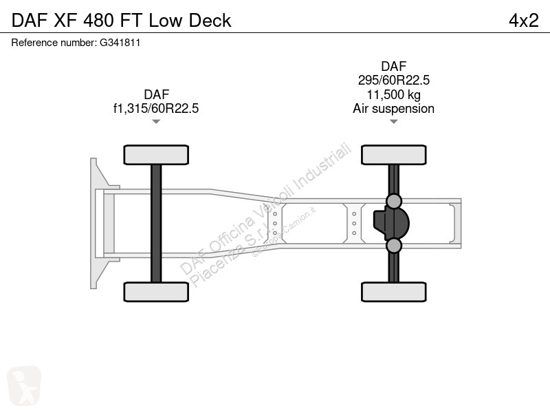 Tractor DAF 480 FT Low Deck