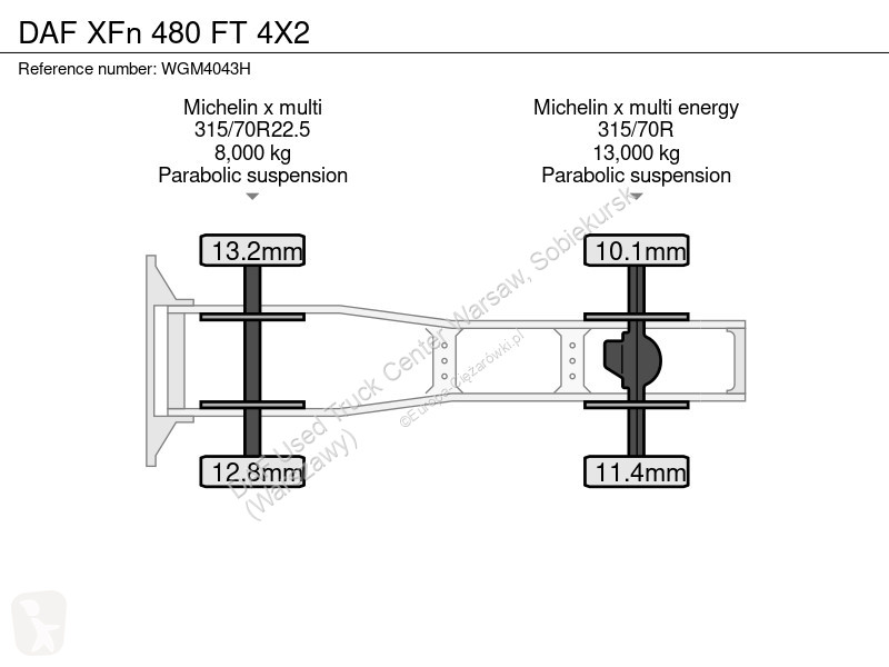 Tahač DAF XFn  FT 4X2