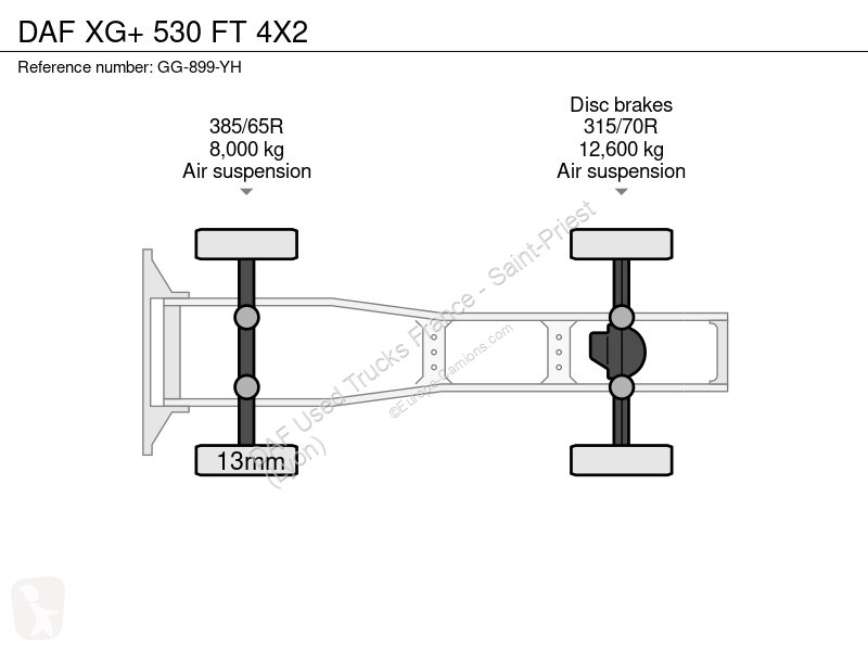 جرار DAF + 530 FT 4X2