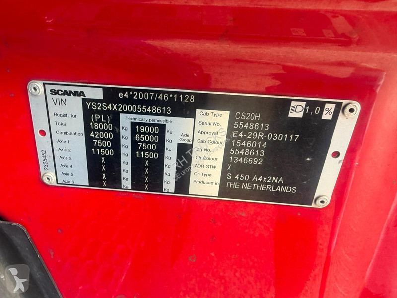 Trekker Scania S450 4X2 EURO 6 + RETARDER