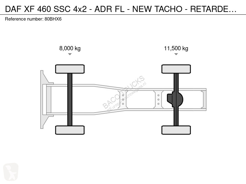 Tahač DAF SSC 4x2 - ADR FL - NEW TACHO -...