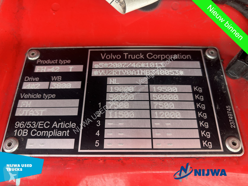 Volvo FH 460 TC 4x2 New Tacho + PTO tractor unit
