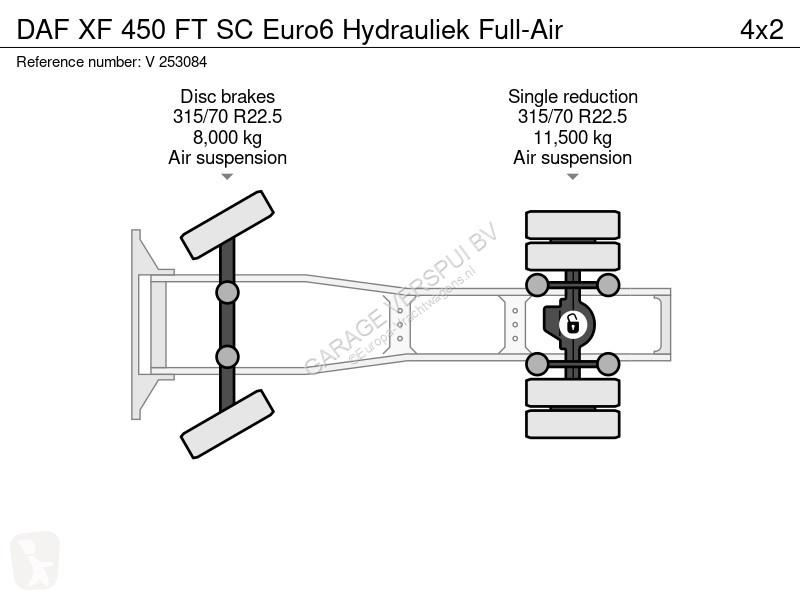 Trekker DAF 450 FT SC Euro6 Hydrauliek Full-Air