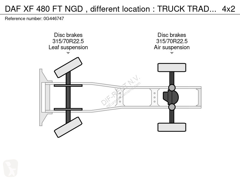 Trekker DAF 480 FT NGD , different location :...