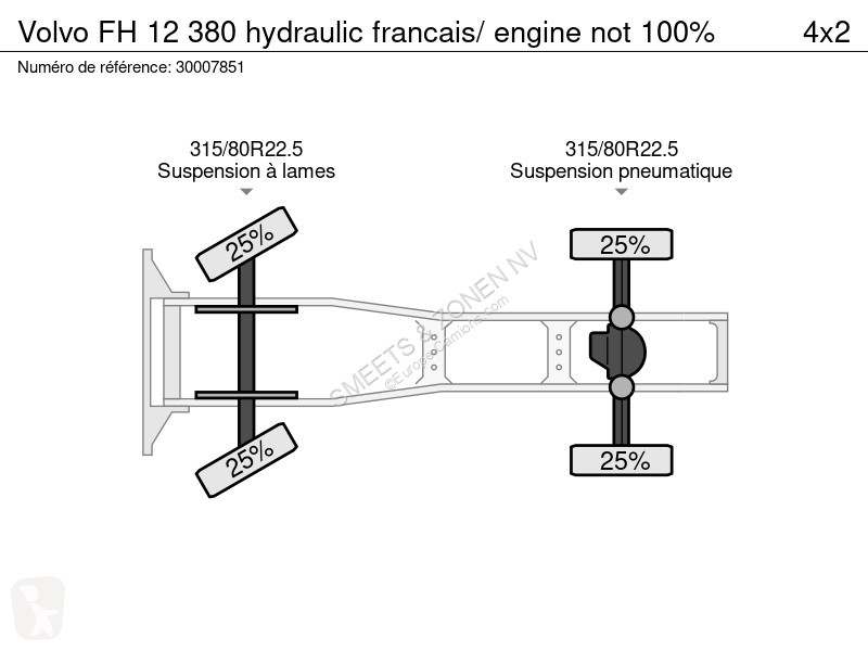 جرار Volvo 380 hydraulic francais/ engine not 100%