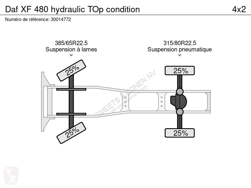 جرار DAF XF  hydraulic TOp condition
