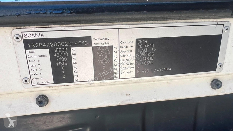 جرار Scania R 420 (MANUA GEARBOX / BOITE MANUEE)