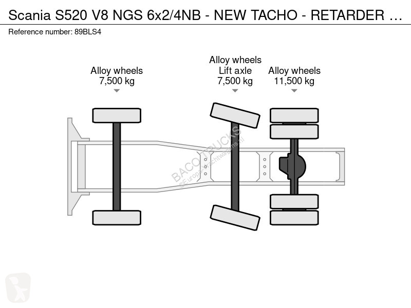 جرار Scania S520 V8 NGS 6x2/4NB - NEW TACHO -...