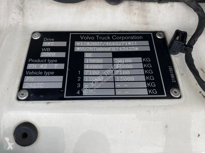 Tahač Volvo 13420 Globetrotter / ADR + PTO /...