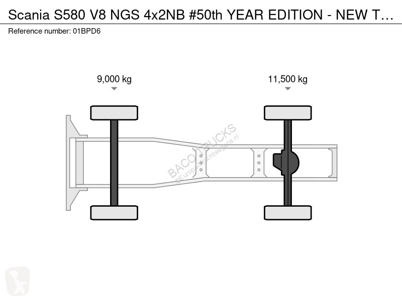 جرار Scania S580 V8 NGS 4x2NB #50th YEAR...