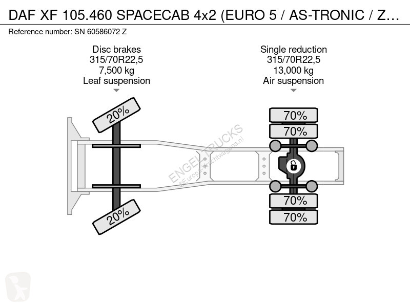 جرار DAF 105460 SPACECAB 4x2 (EURO 5 /...