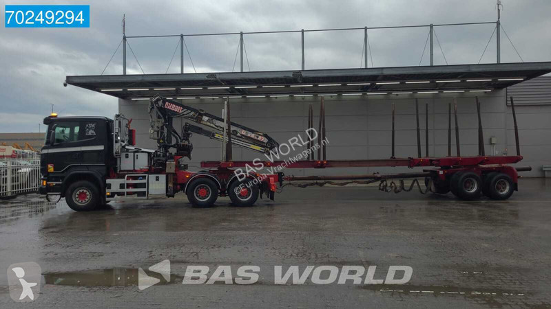 Traktor Scania 580 6X4 Holz Kran Diebolt D28...